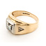 Ring Signet Geometric 0.175ctw Round Diamonds 14ky 11mm Sz8.25 7.25g 126070150