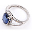 Ring Halo Split Band 0.79ctw Round Diamonds GIA: 2231597246 3.02ct Blue Sapphire Platinum Sz7 5.8g 226070053
