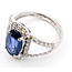 Ring Halo Split Band 0.79ctw Round Diamonds GIA: 2231597246 3.02ct Blue Sapphire Platinum Sz7 5.8g 226070053