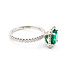 Ring Halo 0.55ctw Round Diamonds 1.66ct Green Emerald 18k 2mm Sz6.5 4.3g 226070063