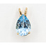 Pendant Solitare Teardrop 2.35ct SKy Blue Topaz 14ky 14x7mm 1.05g 126070147