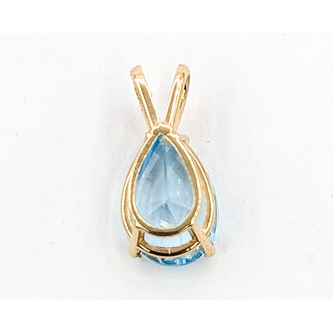 Pendant Solitare Teardrop 2.35ct SKy Blue Topaz 14ky 14x7mm 1.05g 126070147