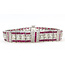 Bracelet Art Deco Inspired Geometric 7.29ctw Round Diamonds 8.51ct Red Ruby Pt900 10mm 7" 35.5g 226070033