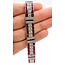 Bracelet Art Deco Inspired Geometric 7.29ctw Round Diamonds 8.51ct Red Ruby Pt900 10mm 7" 35.5g 226070033