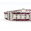 Bracelet Art Deco Inspired Geometric 7.29ctw Round Diamonds 8.51ct Red Ruby Pt900 10mm 7" 35.5g 226070033