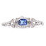Bracelet Art Deco Inspired Link 2.85ctw Baguette & Round Diamonds 4.09ct Blue Sapphire Pt900 14mm 6.5" 25.9g 226070034