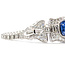 Bracelet Art Deco Inspired Link 2.85ctw Baguette & Round Diamonds 4.09ct Blue Sapphire Pt900 14mm 6.5" 25.9g 226070034