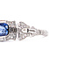 Bracelet Art Deco Inspired Link 2.85ctw Baguette & Round Diamonds 4.09ct Blue Sapphire Pt900 14mm 6.5" 25.9g 226070034