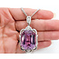 Pendant Statement W/Chain 0.61ctw Round Diamonds 70.40ct Pink Kunzite Platinum 1.45x1" 18" 43.1g 226070035