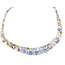 Necklace Multi Color Graduated 2.27ctw Round Diamonds GIA: 1236891629 119.99ctw Multi Color Sapphire Pt900 19mm 17.5" 67.8g 226070037