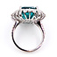 Ring Pave Cocktail Sunburst 1.45ctw Round Diamonds GIA: 6224620942 9.23ct Green Emerald 18k 22mm Sz7 7.7g 226070040