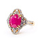 Ring Cocktail Split Band 1.04ctw Round Diamonds GIA: 1232512269 4.67ct Purplish Red Ruby Pt900 20mm Sz6.75 7.5g 226070046