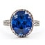 Ring Halo Split Band 0.47ctw Round Diamonds GIA: 1232597040 7.19ct Blue Madagascar Sapphire 18k Sz7 5.7g 226070047