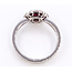 Ring Halo Milgrain 0.24ctw Round Diamonds 0.66ct Red Ruby Pt900 10mm Sz6.75 4.4g 226070049