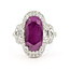 Ring Pave Cocktail Double Halo 1.42ctw Round Diamonds GIA: 1232746453 9.31ct Purplish Red Ruby Platinum Sz7 10.2g 226070055