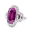 Ring Pave Cocktail Double Halo 1.42ctw Round Diamonds GIA: 1232746453 9.31ct Purplish Red Ruby Platinum Sz7 10.2g 226070055