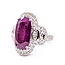 Ring Pave Cocktail Double Halo 1.42ctw Round Diamonds GIA: 1232746453 9.31ct Purplish Red Ruby Platinum Sz7 10.2g 226070055