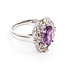 Ring Cocktail Halo 0.80ctw Round Diamonds GIA: 6237890504 2.93ct Pink-Purple Sapphire Pt900 19mm Sz6.5 7.2g 226070057