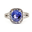 Ring Halo Split Band 1.00ctw Round Diamonds GIA: 6237901849 3.23ct Violet to Purple (color change) Sapphire Pt900 12mm Sz6 11.8g 226070060