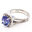 Ring Halo Split Band 1.00ctw Round Diamonds GIA: 6237901849 3.23ct Violet to Purple (color change) Sapphire Pt900 12mm Sz6 11.8g 226070060