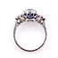 Ring Classic 3-Stone 1.00ctw Round Diamonds GIA: 6233876326 4.92ct Blue Sapphire Pt900 12mm Sz6.75 7.2g 226070061