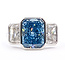 Ring Engagement 3-Stone 3.00ct Cut Cornered Rectangular Lab Grown Diamonds 1.96ctw Near Colorless Lab Grown Diamond 14kw 11mm sz6.75 4g 226070064