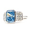 Ring Engagement 3-Stone 3.00ct Cut Cornered Rectangular Lab Grown Diamonds 1.96ctw Near Colorless Lab Grown Diamond 14kw 11mm sz6.75 4g 226070064