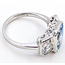 Ring Engagement 3-Stone 3.00ct Cut Cornered Rectangular Lab Grown Diamonds 1.96ctw Near Colorless Lab Grown Diamond 14kw 11mm sz6.75 4g 226070064