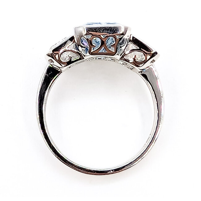 Ring Engagement 3-Stone 3.00ct Cut Cornered Rectangular Lab Grown Diamonds 1.96ctw Near Colorless Lab Grown Diamond 14kw 11mm sz6.75 4g 226070064