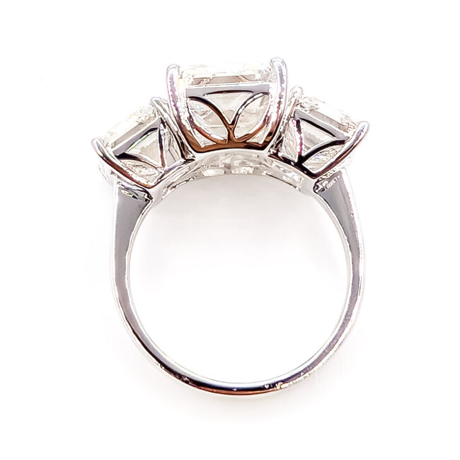 Ring 3-Stone  13.75ctw Emerald Cut Lab Grown Diamonds IGI   Lab Grown Diamond    14k 13mm Sz6.75 6.8g 226070067