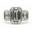 Ring Engagement 3-Stone 5.34ct Emerald Cut Lab Grown Diamonds 2.74ctw Near Colorless Lab Grown Diamond 14k 13mm Sz6.75 5.4g 226070065