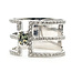 Ring Open Geometic 3 Row .25ctw Round Diamonds .22ct Color-Changing Alexandrite 14kw 12mm Sz7 3.9g 126060036