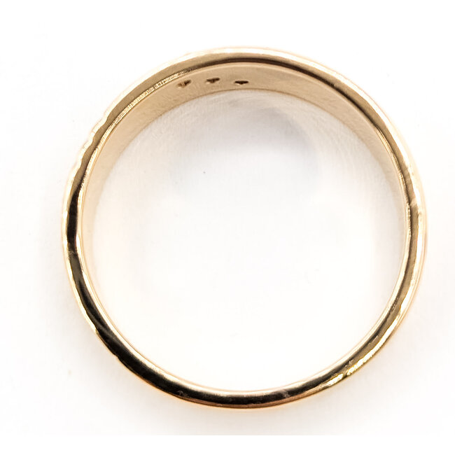 Ring Engagement 3-Stone .03ctw Round Diamonds 14ky 7mm Sz11.5 7.35g 126070105