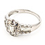 Ring Halo Geometric 1ctw Baguette & Round Diamonds Pt900 10mm Sz6 4.17g 126070149
