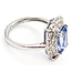 Ring Cocktail Halo 0.89ctw Round Diamonds GIA: 1232819599 4.14ct Blue Sapphire Pt900 19mm Sz6.75 7g 226070050