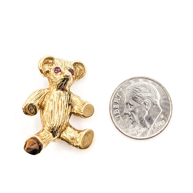 Brooch Animal Bear           14ky 28x21mm  6.11g 226070128