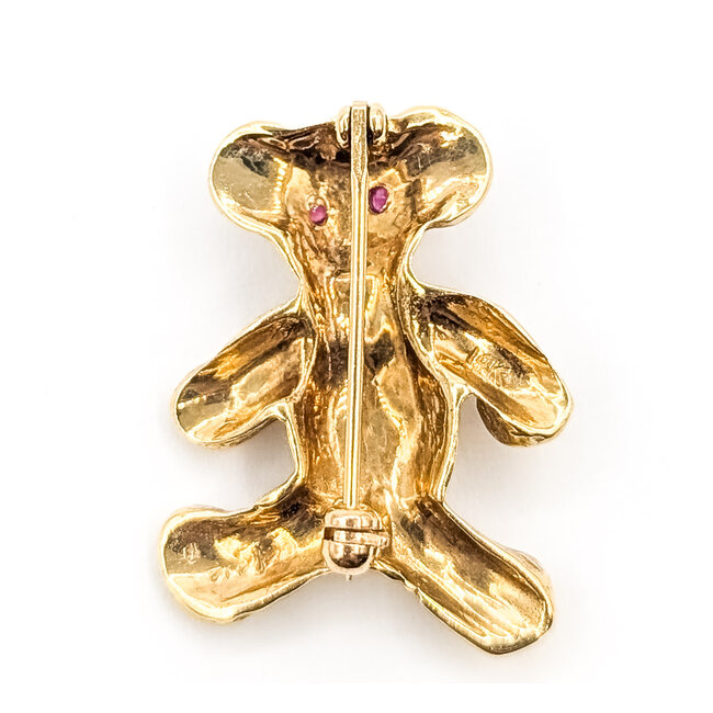Brooch Animal Bear           14ky 28x21mm  6.11g 226070128