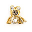 Brooch Animal Dog 0.50ctw Round Diamonds  12mm White Pearl    18ky 32x30mm  15.62g 226070127