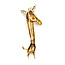 Brooch Whimsical Girafffe  0.15ctw Round Diamonds  .08ct Blue Sapphire    18ky  2.4x.8" 12.89g 226070130