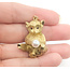 Pendant Whimsical Bear      6mm White Pearl .03ctw Red Ruby 18ky  1.25x1" 16.22g 226070141