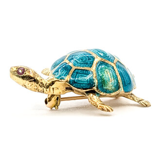 Brooch Animal Turtle           14ky 32x24mm  8.31g 226070132