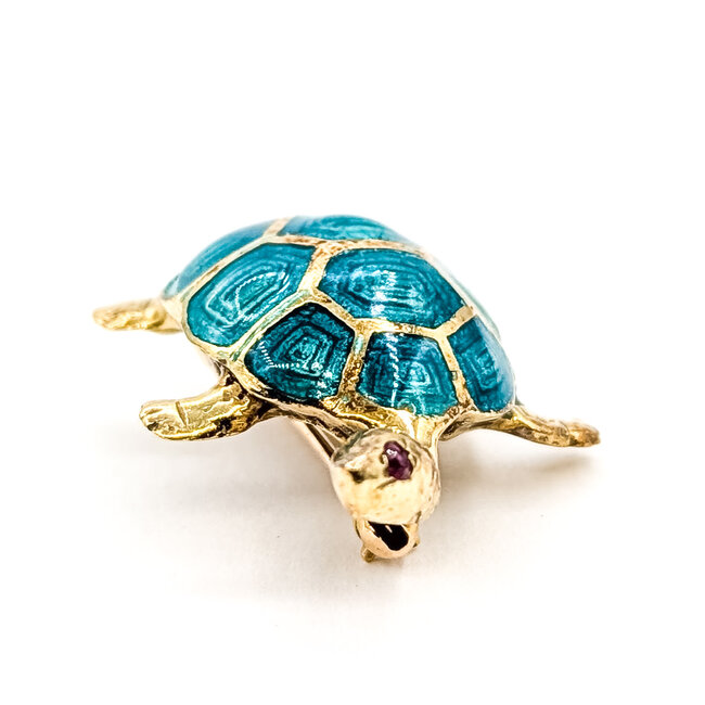 Brooch Animal Turtle           14ky 32x24mm  8.31g 226070132