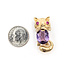 Brooch Whimsical Cat      0.14ct Red Ruby 6.5ct Purple Amethyst 14ky  1.15x.5" 5.71g 226070133