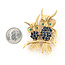 Brooch Horned Owl      2.86ct Blue Sapphire 0.32ct Green Emerald 18ky  1.9x1.4" 22.93g 226070145