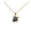 Pendant Sea Turtle W/chain     10x7mm Black Onyx    14ky 18x12mm 18" 2.67g 226070134