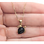 Pendant Sea Turtle W/chain     10x7mm Black Onyx    14ky 18x12mm 18" 2.67g 226070134
