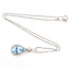 Pendant Tear Drop 0.40ctw Round Diamonds 4.64ct Blue Aquamarine 18kw 32x14mm 16" 3.65g 226070138