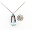 Pendant Solitare Tear Drop     20.00ct Blue Aquamarine    14kw 36x15mm 18" 12.00g 226070139