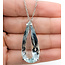 Pendant Solitare Tear Drop     20.00ct Blue Aquamarine    14kw 36x15mm 18" 12.00g 226070139