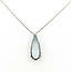 Pendant Solitare Tear Drop     20.00ct Blue Aquamarine    14kw 36x15mm 18" 12.00g 226070139